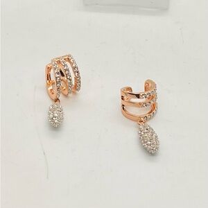 Rebecca Minkoff Rose Gold Earrings Clip on, no piecing